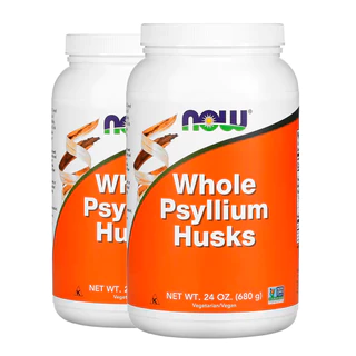 Kit 2x Cascas de Psyllium Inteiras Now Foods 608g Importado/Made in Usa