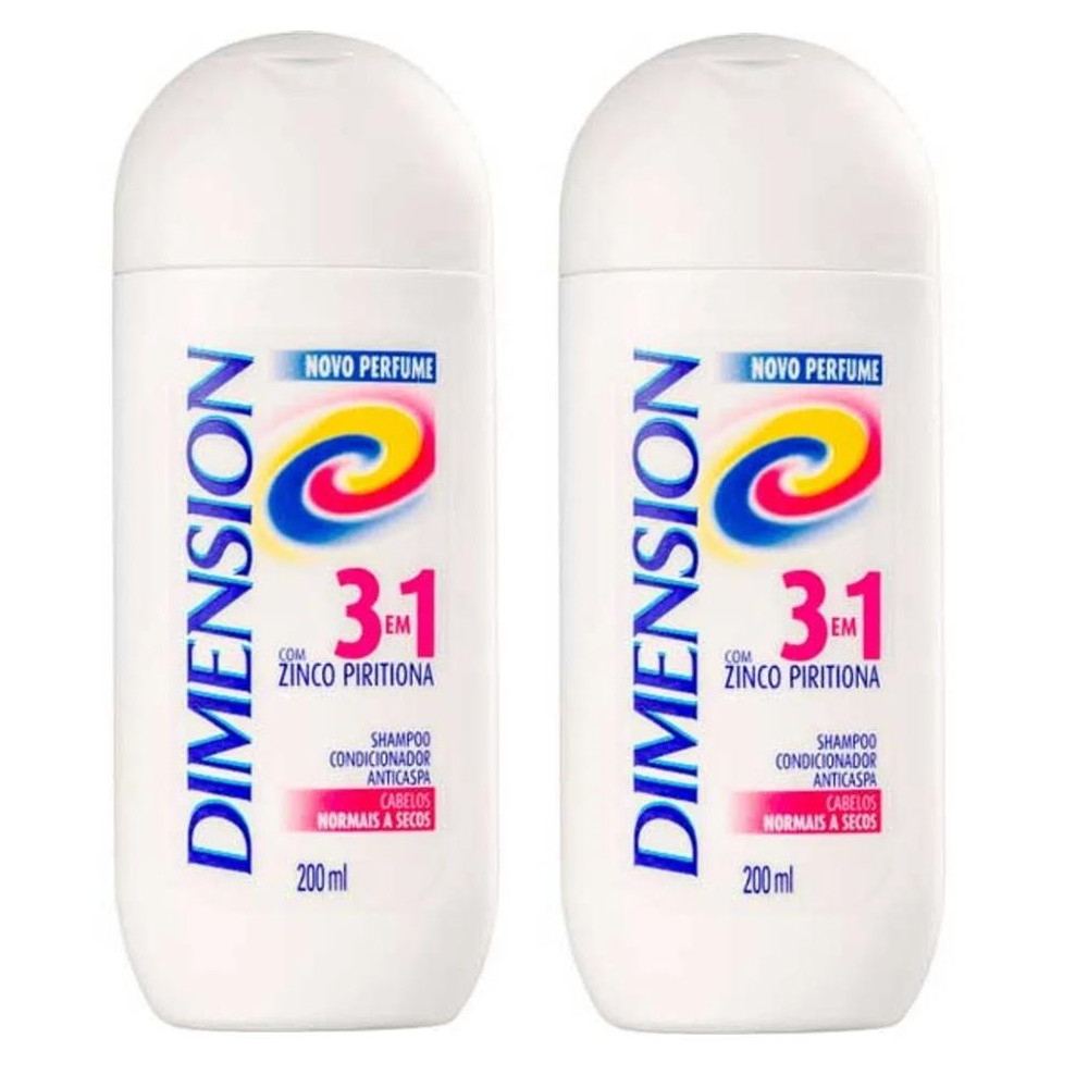 Shampoo Dimension Anticaspa 3 em 1 Cabelos normais a secos - Kit com 2