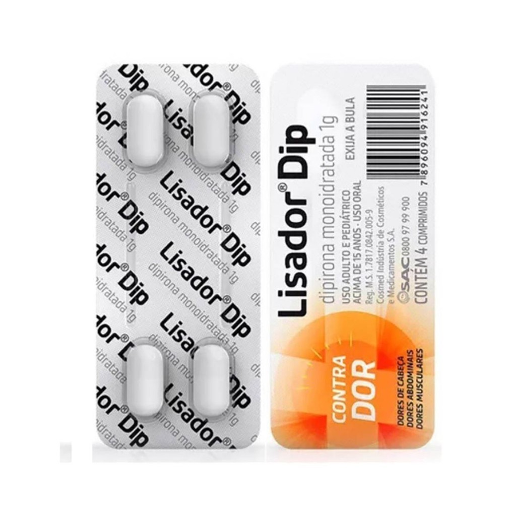 Lisador Dip 1g Cartela c/ 8 comprimidos | Shopee Brasil