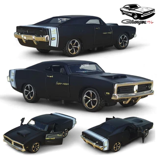 Carrinho Miniatura Ferro Metal Dodge Abre Portas Cor: Preto