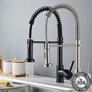 Torneira Cozinha Gourmet Misturador Ducha Duo Spray Preto Torneiras extraíveis premium