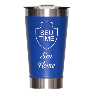Copo Térmico Personalizado C/ Nome Logo Time C/ Tampa E Nf