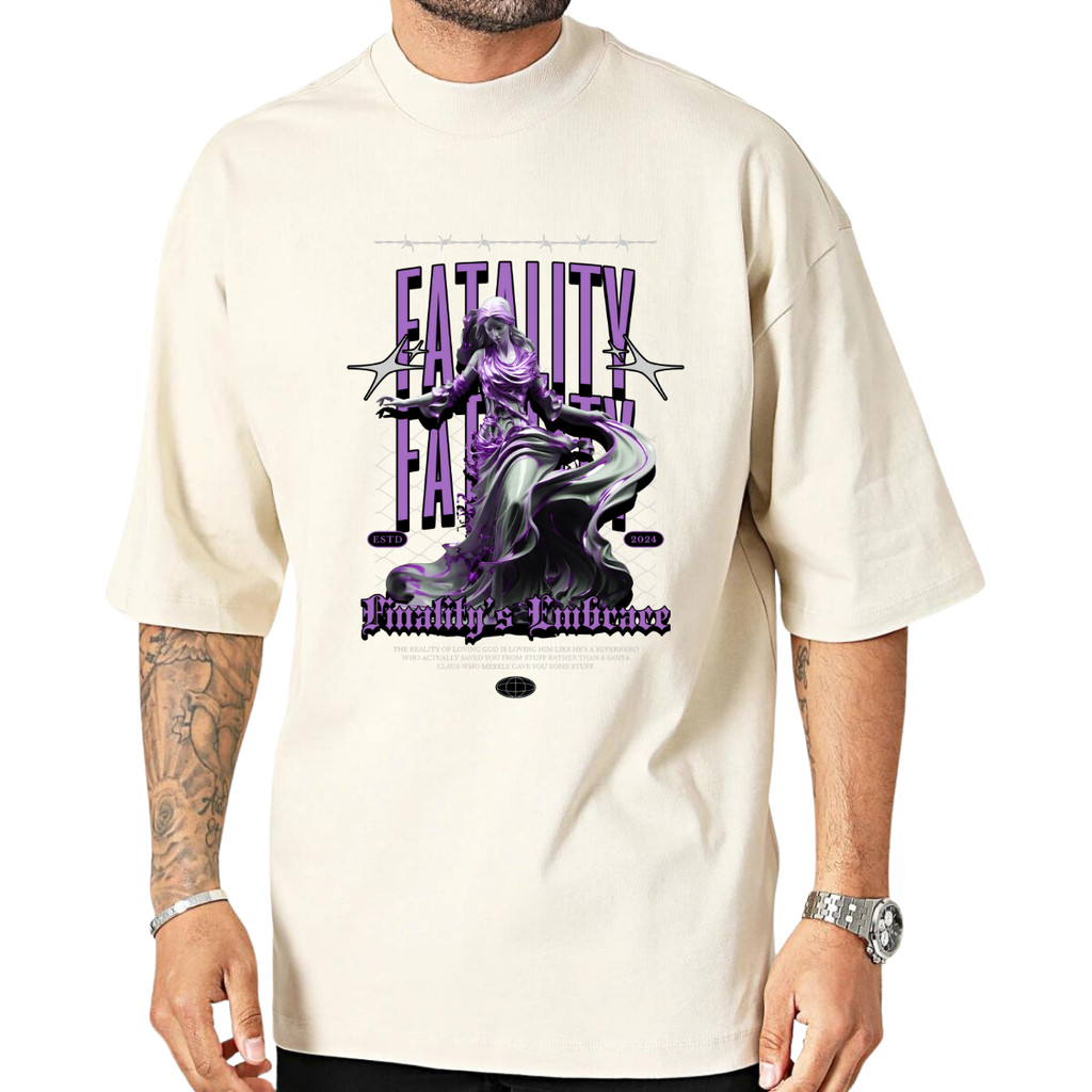 Camiseta Masculina Oversized Streetwear Gola Alta Premium