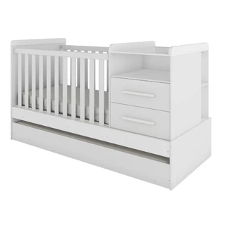 Berço Multifuncional Vini 100% MDF com Cama Auxiliar - Móveis Peroba