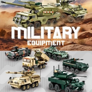 Guerra Mundial 2 WW2 Soldados Militares Do Exército SWAT Modelo De Veículo Blindado ​ Blocos De Construção Tijolos Brinquedos Infantis Presentes