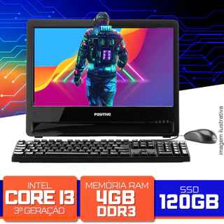 All in One Positivo Master U250 - Intel Core i3 3ª 4GB SSD 120GB