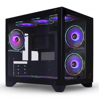 Gabinete Gamer DT3 Hyper Black, Mini Tower, Vidro Temperado, MATX, Sem Fonte, Sem Fan