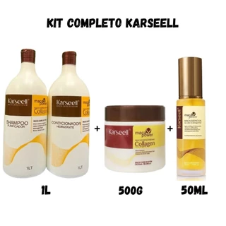 Kit Máscara Karseell 500g + 1 Shampoo 1l + 1 Condicionador Karseell 1l + Òleo Karseell 50ml