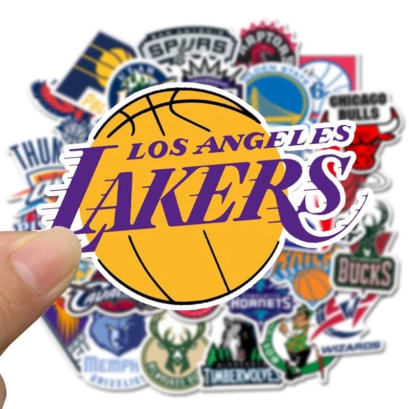 Adesivo de Vinil Impermeável sticker da NBA Retrô 32uni