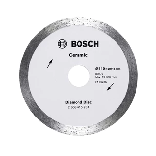 Disco Diamantado 110mm p/ Cerâmica Bosch Contínuo Corte de Pisos e Azulejos Ceramic