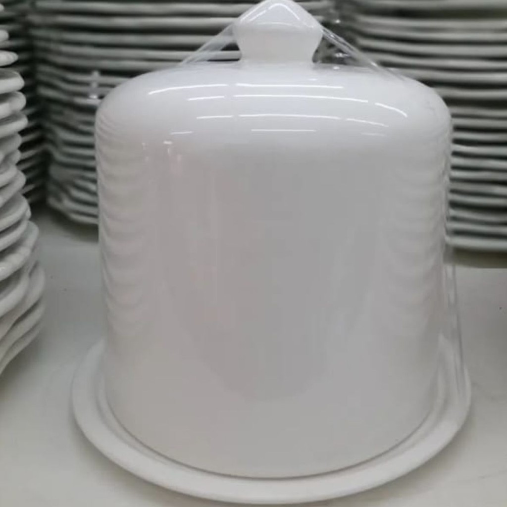 Porta Panetone Cerâmica Scalla Branco 2º Linha