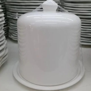 Porta Panetone Cerâmica Scalla Branco 2º Linha