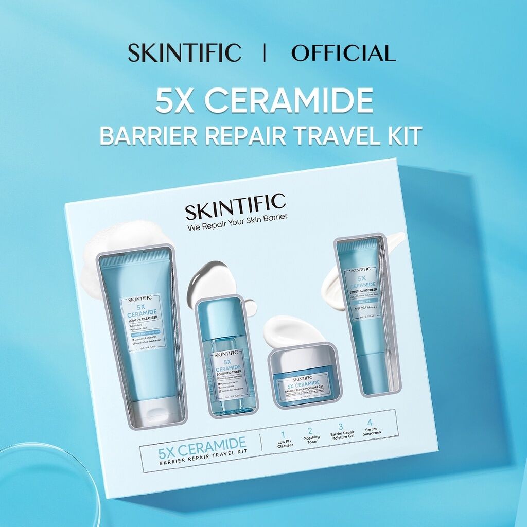 [Kit De Viagem] SKINTIFIC 5X Ceramide Travel Skincare Paket Hidratante ...