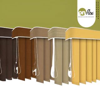 Cortina Persiana Vertical Marrom Sob Medida – Vários Tons Disponíveis para Seu Ambiente