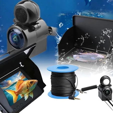 Câmera De Pesca Subaquática Monitor LCD Localizador De Peixes À Prova Dwaterproof Água Barco Peixe Cabo 20m