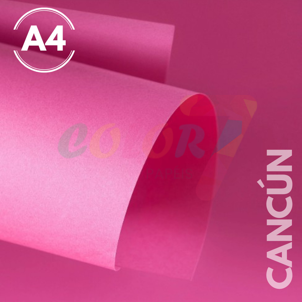 Papel Colorplus 180g A4 Cancún (Rosa Pink) | Shopee Brasil