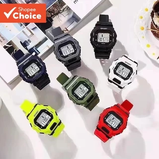Relógio Digital Quadrado Unissex Oversized Dis play Esportivo Multifuncional Para Estudantes em Oferta na Shopee