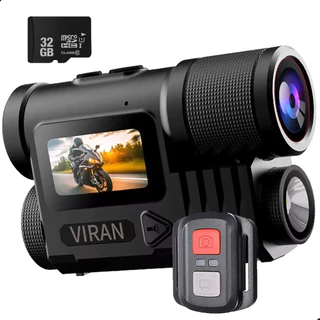 Câmera de ação 5k VIRAN V12 32GB Capacete Moto Lanterna Comando Voz Wifi 4k 60fps Prova d’água IP67