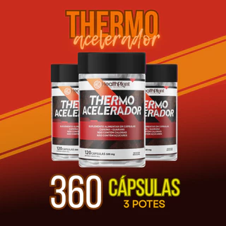 Suplemento alimentar em cápsulas Thermo Acelerador - Cafeína - Guaraná - Chá de Energia