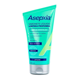 Sabonete Líquido Asepxia Limpeza Profunda Pele Oleosa 150ml em Oferta na Shopee
