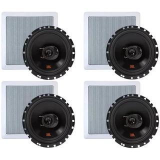 Kit C/ 4 Caixas De Som Jbl Flex + Arandela Branca Quadrada