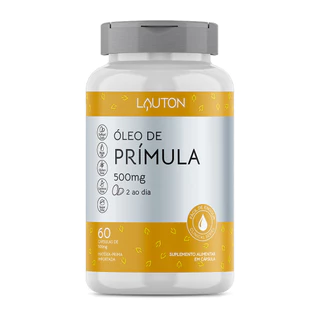 Óleo de Prímula 500mg Lauton 60 Cápsulas
