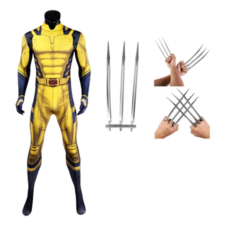 Kit Fantasia + Garras Wolverine Traje Filme Deadpool X-men