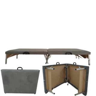 Cama Dobrável Portátil Conjugada Premium CINZA Viagem/Camping/Hospedes - 230KG - ARTPUFF DO BRASIL
