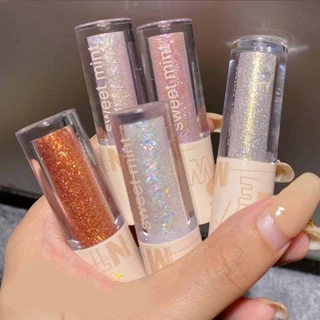 Sweetmint Nova Sombra De Olho Líquida De Tubo Redondohigh Shine , Multi-Color Glitter Highlighter for Luminous Eyes & Easy Application Long-Lasting Quick-Dry