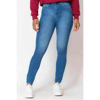 Calça Feminina Jeans Básica Estonada Lisa Polo Wear Jeans Médio