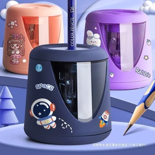 Conjunto De Presentes Afiador Automatizado Autocolante Fofo De Papelaria Kids 3sec Lápis Rápido Automático Suprimentos Estudantis Elétricos Escolares