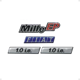 Kit De Emblemas Uno Mille Ep 1.0 I.e Adesivo Resinado - Fiat
