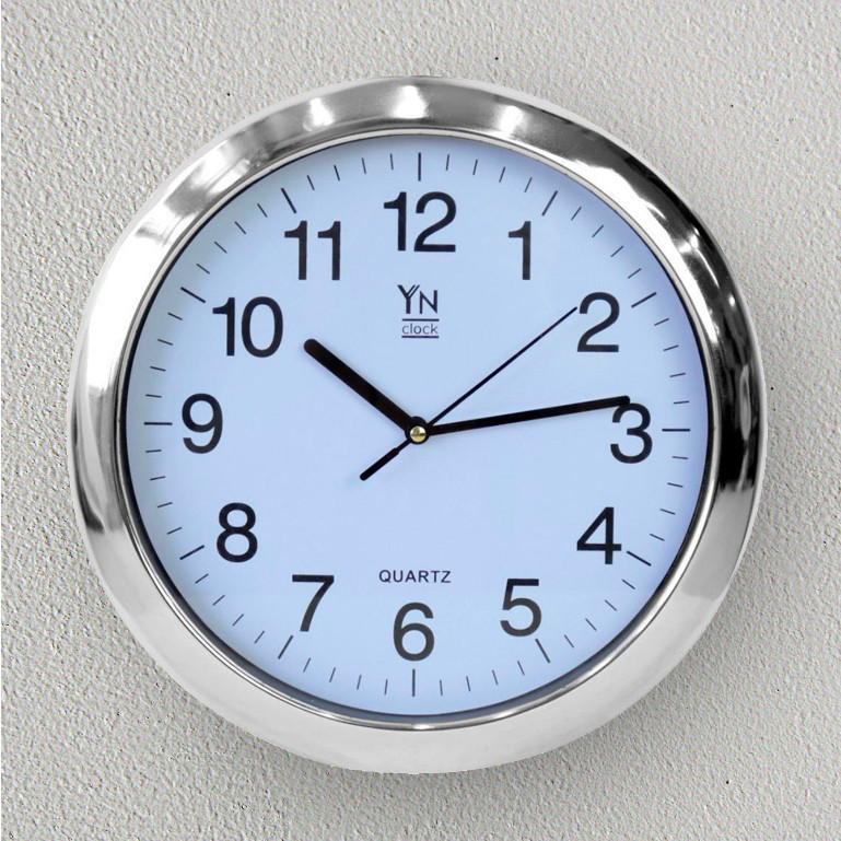 Relógio de Parede Pequeno de Decoração Prata YN Clock | Shopee Brasil
