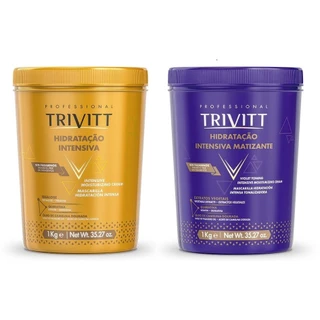 Kit Trivitt Hidrataçao Intensiva E Hidrataçao Matizante 1Kg em Oferta na Shopee