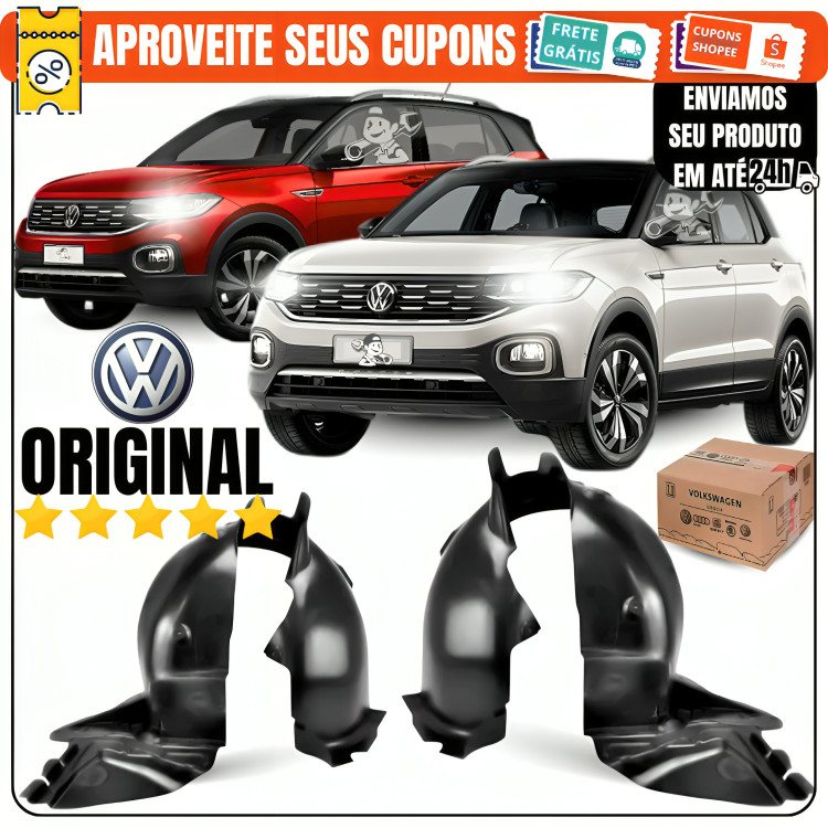 Par\Dir\Esq Parabarro Diant VW T-Cross 2019 á 2024 Todos Os