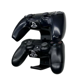Suporte Apoio De Mesa/ Parede Para 2 Controles Compatível Com Playstation, Ps4, Ps5, Dualsense, Xbox One, Nintendo Na Vertical