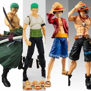 Shf One Piece Zoro Luffy Ace Troca O Rosto Anime Action Figure Modelo Bonecos