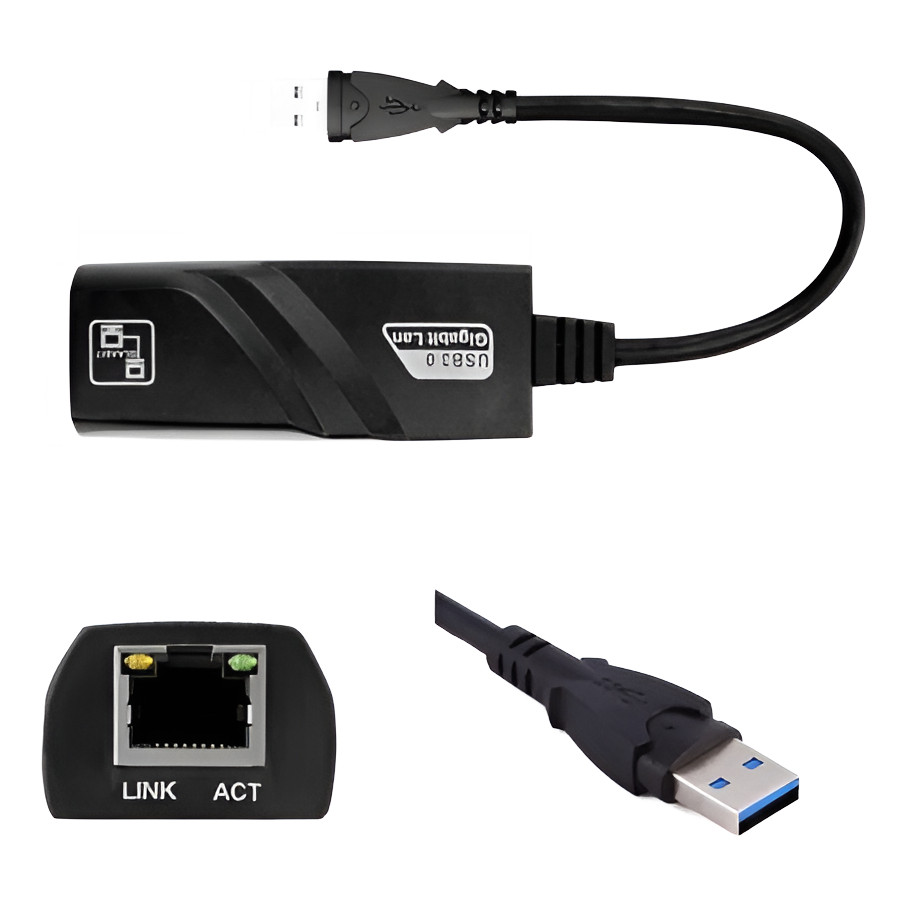 Adaptador Rede Usb 3.0 Gigabit Rj45 Ethernet 10/100/1000