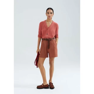 Cardigan Feminino Decote V Em Tricô Hering