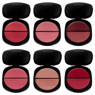 Blush Duo Gemini Blush 2 em 1 Cremoso e em pó Linha Obsidian Edição Limitada - Ruby Rose