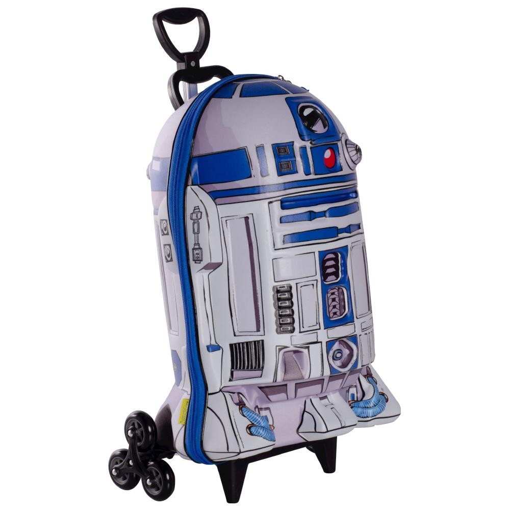 Mochila de Rodinhas 3D Maxtoy Star Wars R2D2 Azul | Shopee Brasil