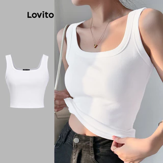 Lovito Regata Casual Lisa para Mulheres L100MD497