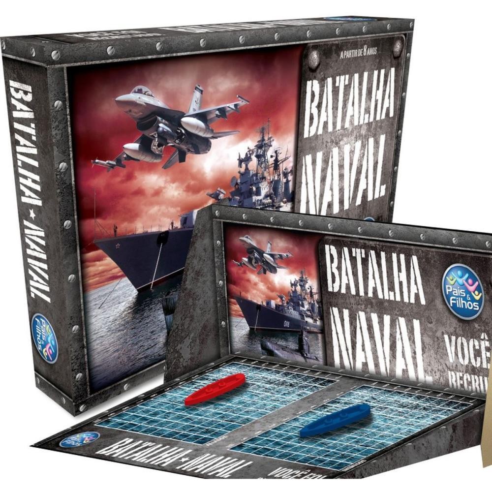 Jogo de Tabuleiro Batalha Naval Estratégico com Peças e Tabuleiros ...