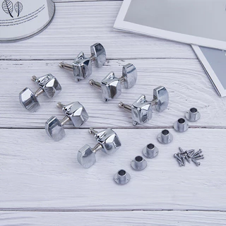 6 Pçs Guitarra Cordas Tuning Pegs Afinador Semi-Fechado Cabeças De Máquina Para Elétrica Folk Acústica 3L 3R