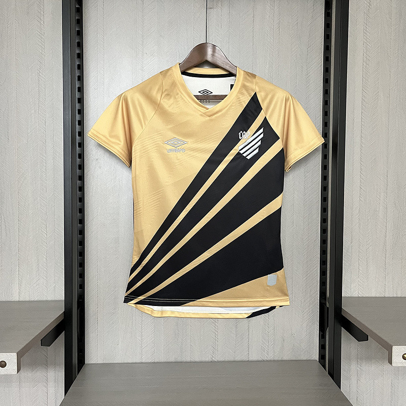 Nova camisa de futebol 24-25 NO moletom feminino cor dourada