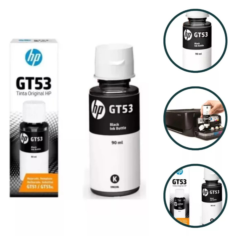 Tinta Hp Preta Garrafa Gt53 Smart Tank Original | Shopee Brasil