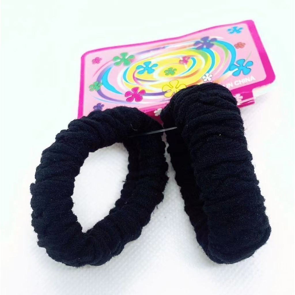 Amarrador De Cabelo Grosso Prendedor Super Resistente Rabico Colorido/preto/preto Listra 2 Pecas