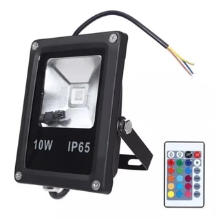 REFLETOR SUPER LED 10W RGB COLORIDO COM CONTROLE BIVOLT