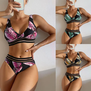 2024 Novo Biquíni Maiô Feminino Dividido Cor Sólida Sexy Tira Titular em Oferta na Shopee