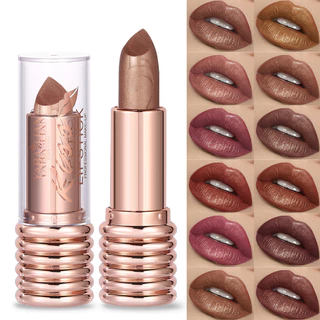 Batom metálico YABAOLIAN maquiagem brilho labial de venda quente Glitter ouro fosco de longa duração copo antiaderente b em Oferta na Shopee